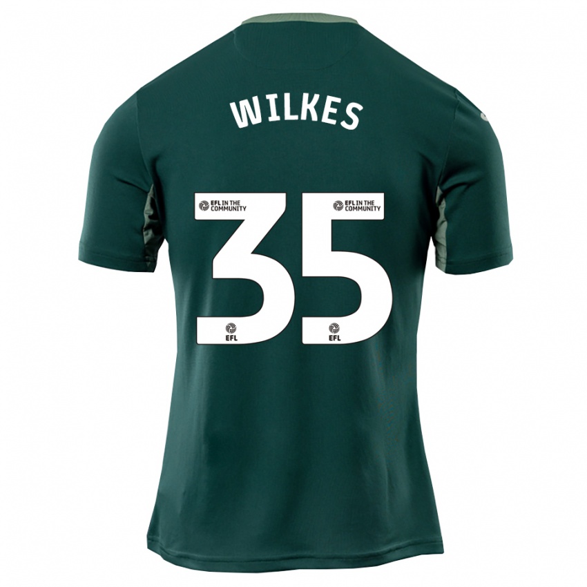 גברים ריס וילקס #35 ירוק לבן סגול הרחק ג'רזי 2025/26 חולצה קצרה