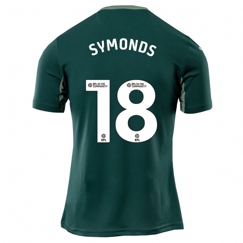 גברים Freya Symonds #18 ירוק לבן סגול הרחק ג'רזי 2025/26 חולצה קצרה