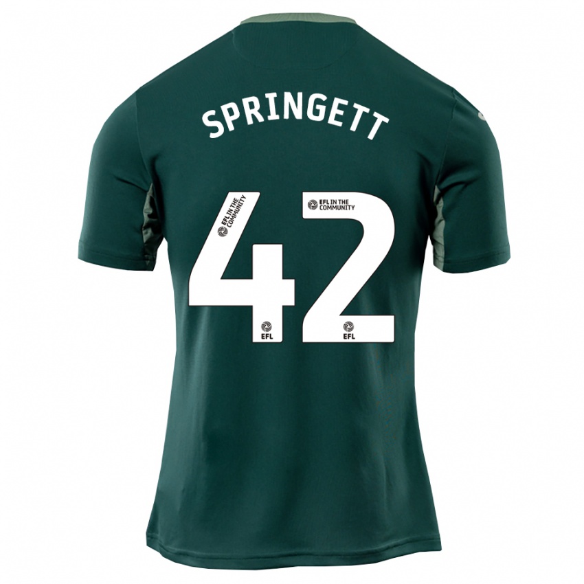 גברים טוני ספרינגט #42 ירוק לבן סגול הרחק ג'רזי 2025/26 חולצה קצרה