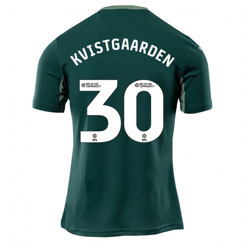 גברים מתיאס קוויסטגארדן #30 ירוק לבן סגול הרחק ג'רזי 2025/26 חולצה קצרה