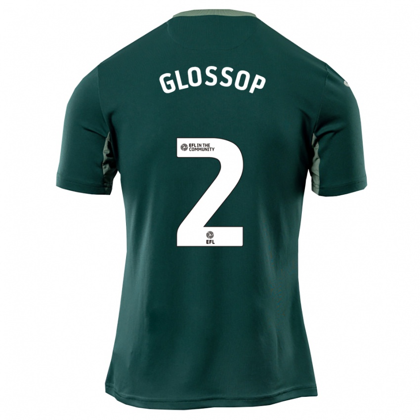גברים Jake Glossop #2 ירוק לבן סגול הרחק ג'רזי 2025/26 חולצה קצרה