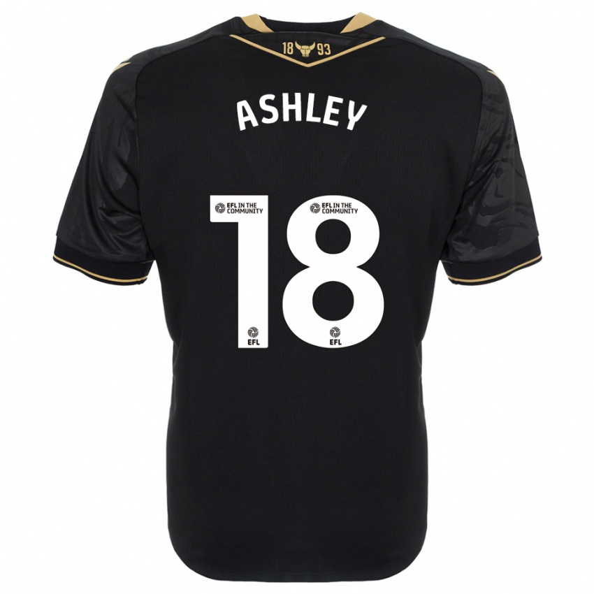 גברים Alex Ashley #18 שחור זהב הרחק ג'רזי 2025/26 חולצה קצרה