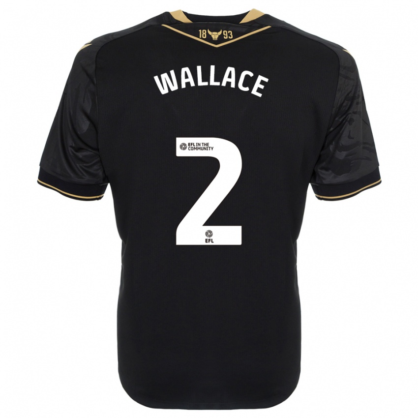 גברים Emily Wallace #2 שחור זהב הרחק ג'רזי 2025/26 חולצה קצרה