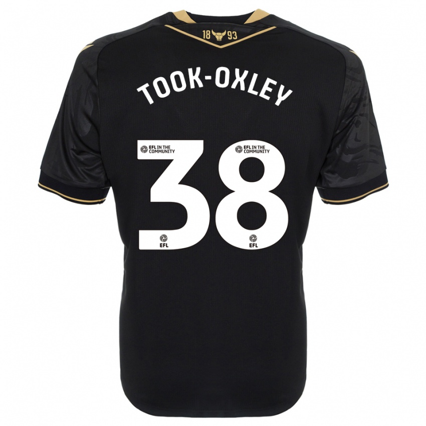 גברים Zaide Took-Oxley #38 שחור זהב הרחק ג'רזי 2025/26 חולצה קצרה