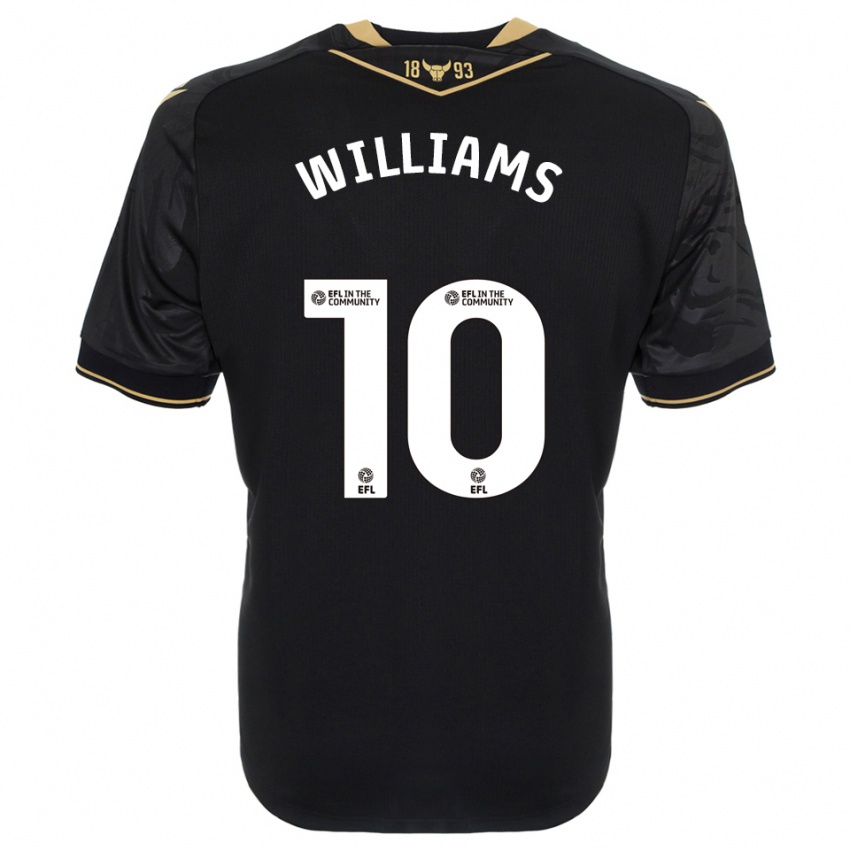 גברים Cheryl Williams #10 שחור זהב הרחק ג'רזי 2025/26 חולצה קצרה