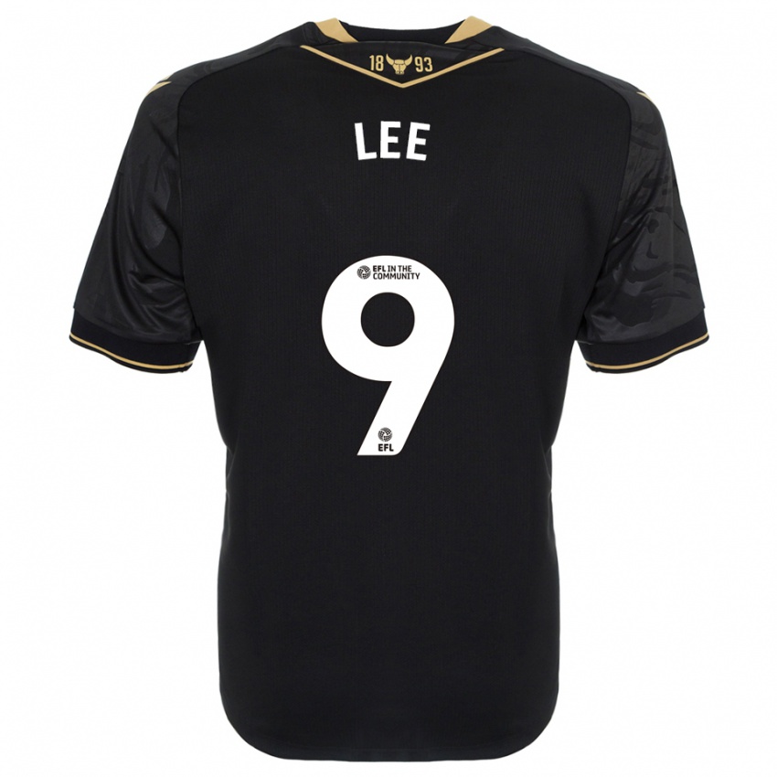 גברים Jack Lee #9 שחור זהב הרחק ג'רזי 2025/26 חולצה קצרה