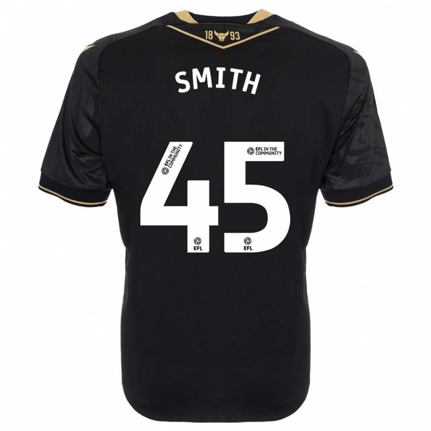 גברים Max Smith #45 שחור זהב הרחק ג'רזי 2025/26 חולצה קצרה