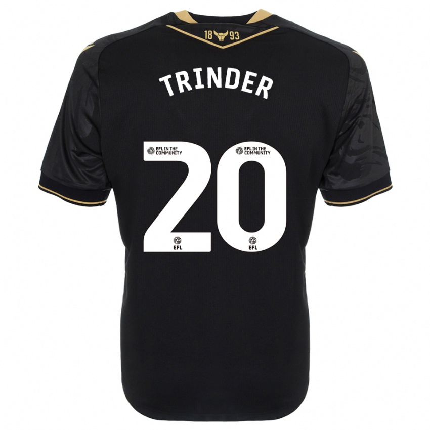 גברים Lucy Trinder #20 שחור זהב הרחק ג'רזי 2025/26 חולצה קצרה