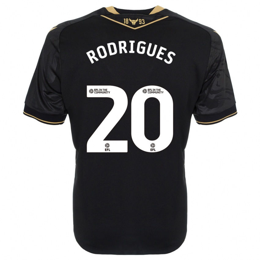 גברים רובן רודריגס #20 שחור זהב הרחק ג'רזי 2025/26 חולצה קצרה