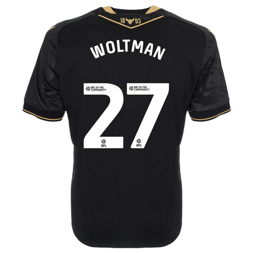 גברים מקס וולטמן #27 שחור זהב הרחק ג'רזי 2025/26 חולצה קצרה