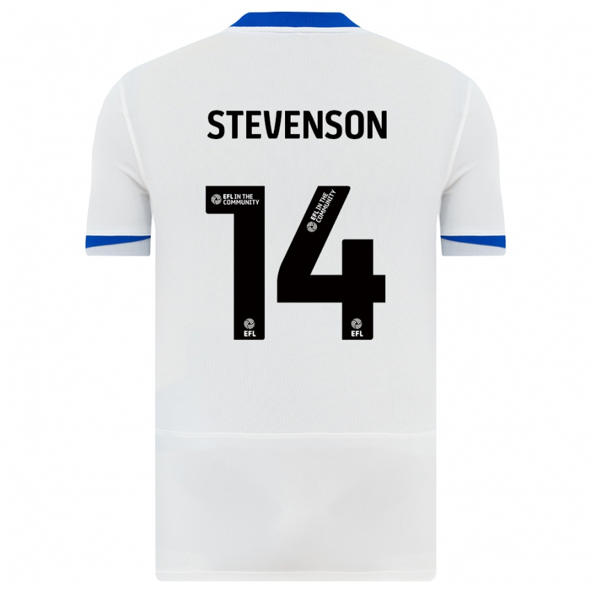 גברים Ben Stevenson #14 לבן שחור הרחק ג'רזי 2025/26 חולצה קצרה