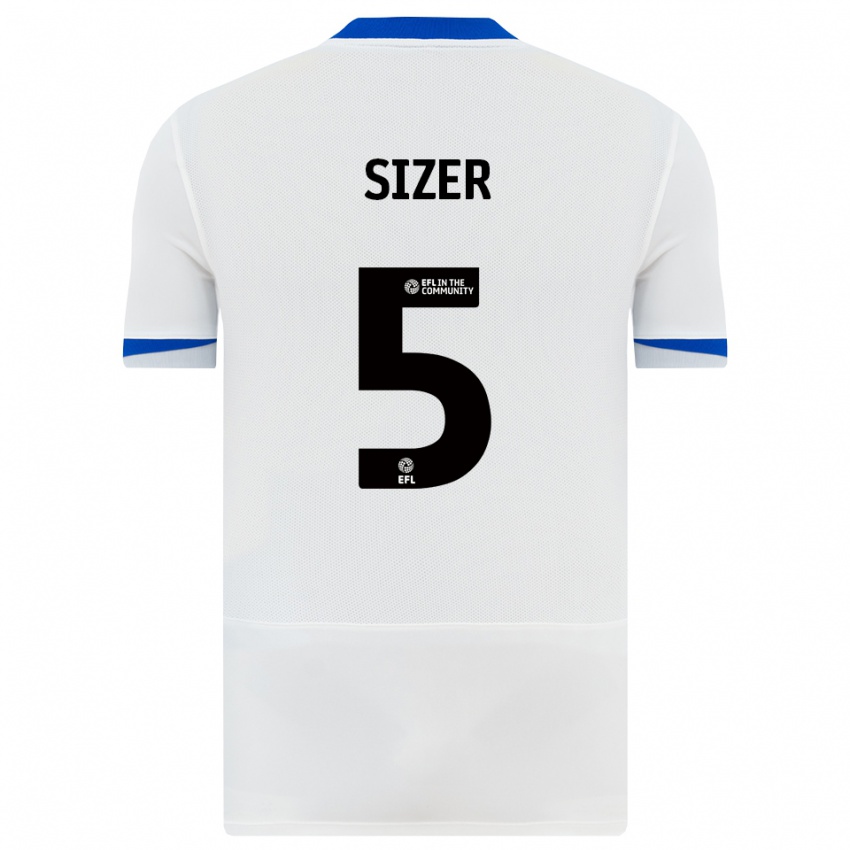 גברים Ashton Sizer #5 לבן שחור הרחק ג'רזי 2025/26 חולצה קצרה