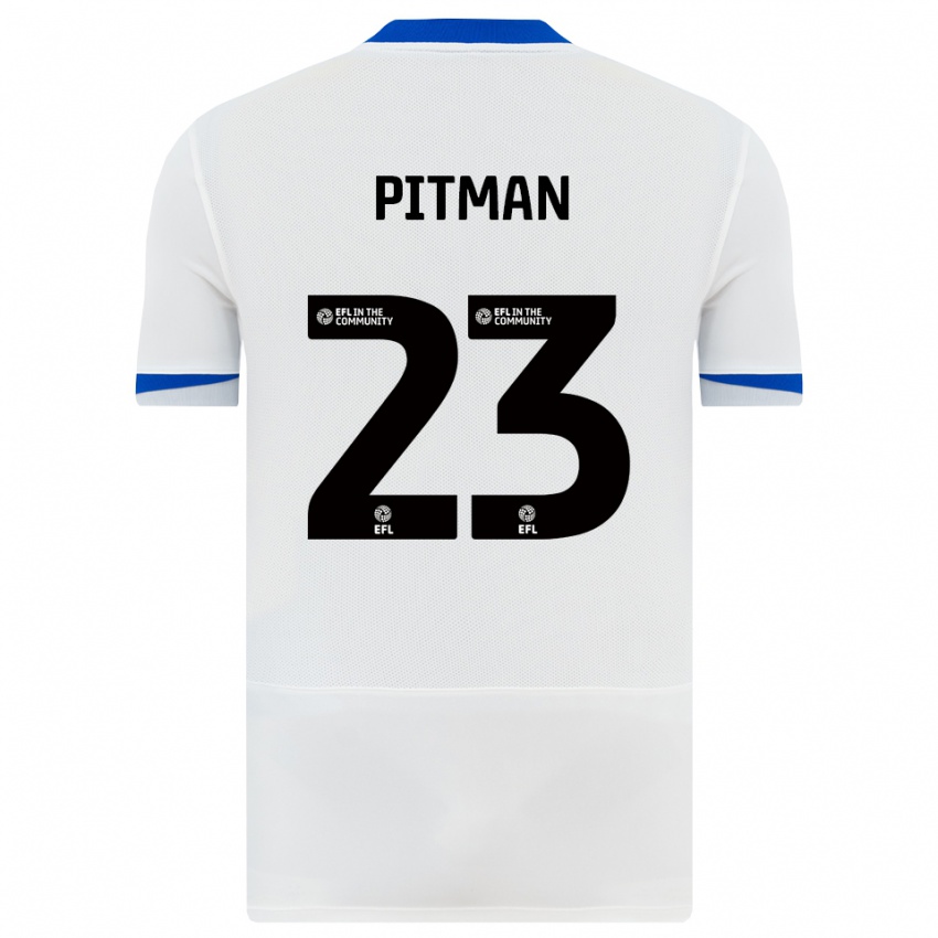 גברים Emily Pitman #23 לבן שחור הרחק ג'רזי 2025/26 חולצה קצרה