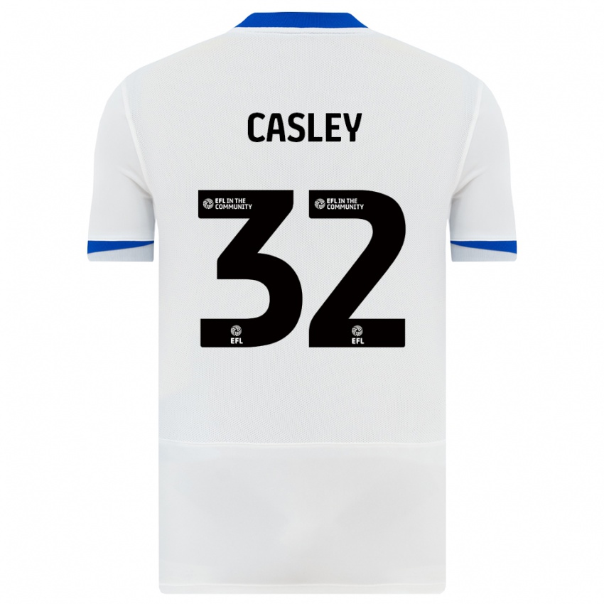 גברים ריבה קייסלי #32 לבן שחור הרחק ג'רזי 2025/26 חולצה קצרה