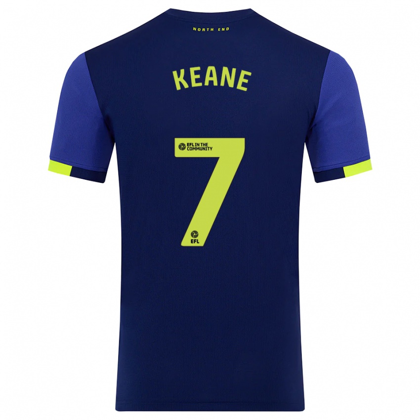 גברים וויל קין #7 כחול נייבי צהוב הרחק ג'רזי 2025/26 חולצה קצרה