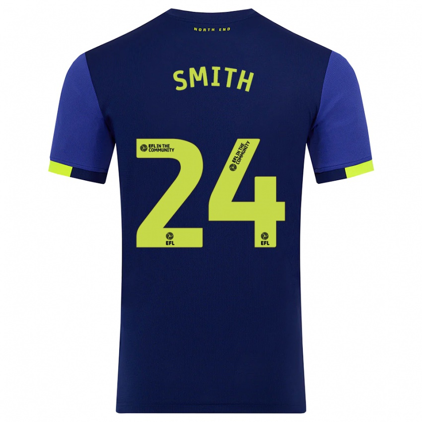 גברים מייקל סמית' #24 כחול נייבי צהוב הרחק ג'רזי 2025/26 חולצה קצרה