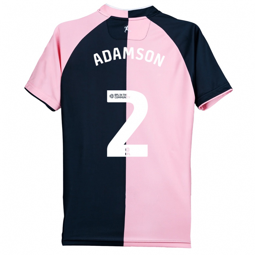 גברים קילי אדמסון #2 ורוד שחור הרחק ג'רזי 2025/26 חולצה קצרה