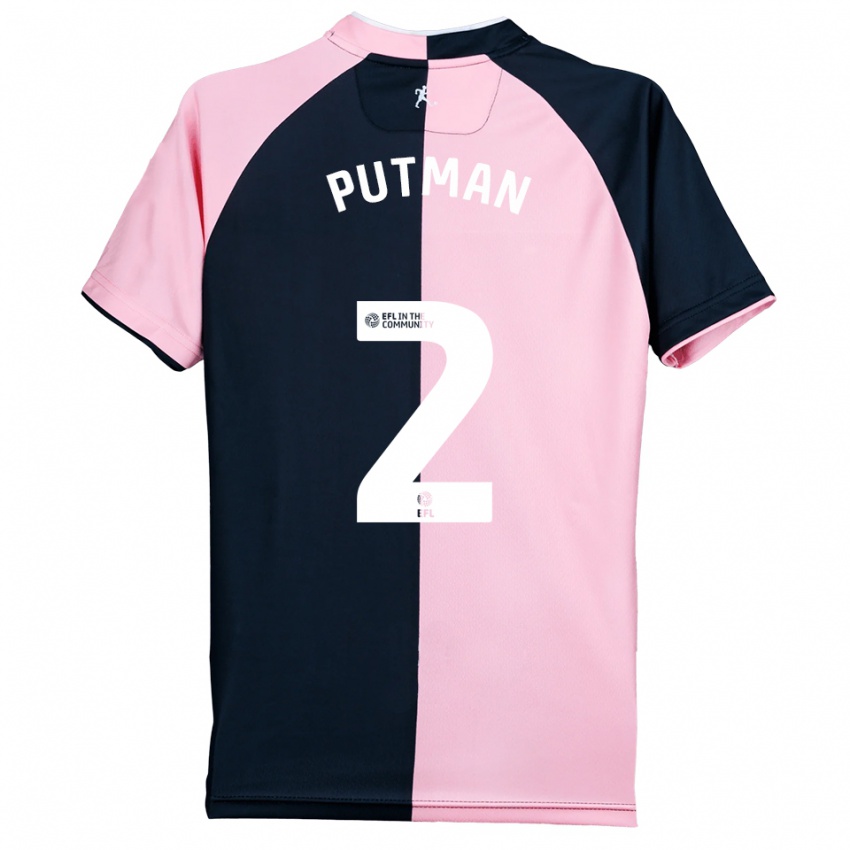 גברים Jaiden Putman #2 ורוד שחור הרחק ג'רזי 2025/26 חולצה קצרה