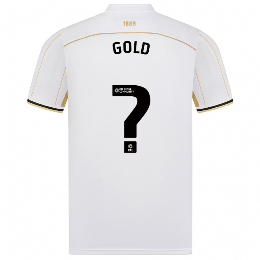 גברים Ethan Gold #0 לבן זהב הרחק ג'רזי 2025/26 חולצה קצרה