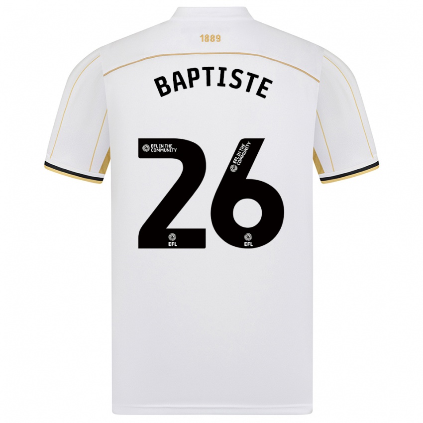 גברים ג׳מאל באטיס #26 לבן זהב הרחק ג'רזי 2025/26 חולצה קצרה