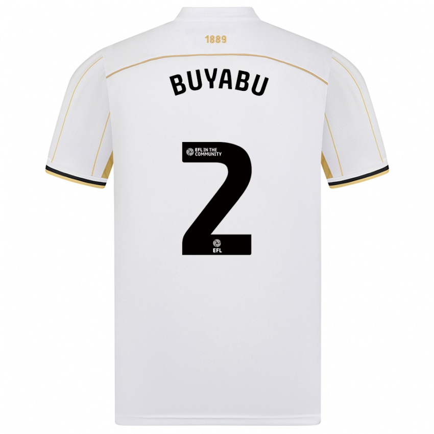 גברים ג'ילי בויאבו #2 לבן זהב הרחק ג'רזי 2025/26 חולצה קצרה