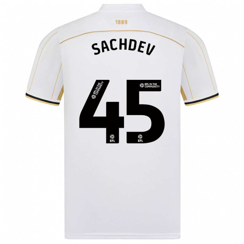 גברים סאי סאכדיב #45 לבן זהב הרחק ג'רזי 2025/26 חולצה קצרה