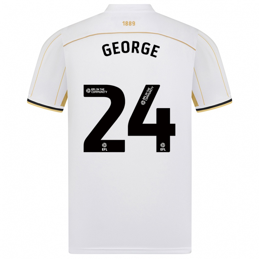 גברים Tammi George #24 לבן זהב הרחק ג'רזי 2025/26 חולצה קצרה