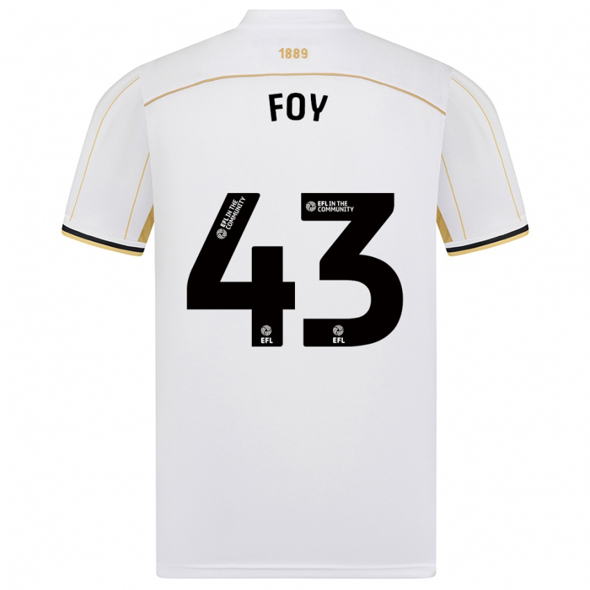 גברים גאס פוי #43 לבן זהב הרחק ג'רזי 2025/26 חולצה קצרה