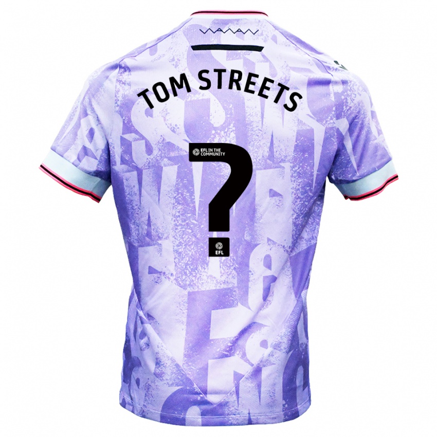 גברים Tom Streets #0 לילך לבן הרחק ג'רזי 2025/26 חולצה קצרה