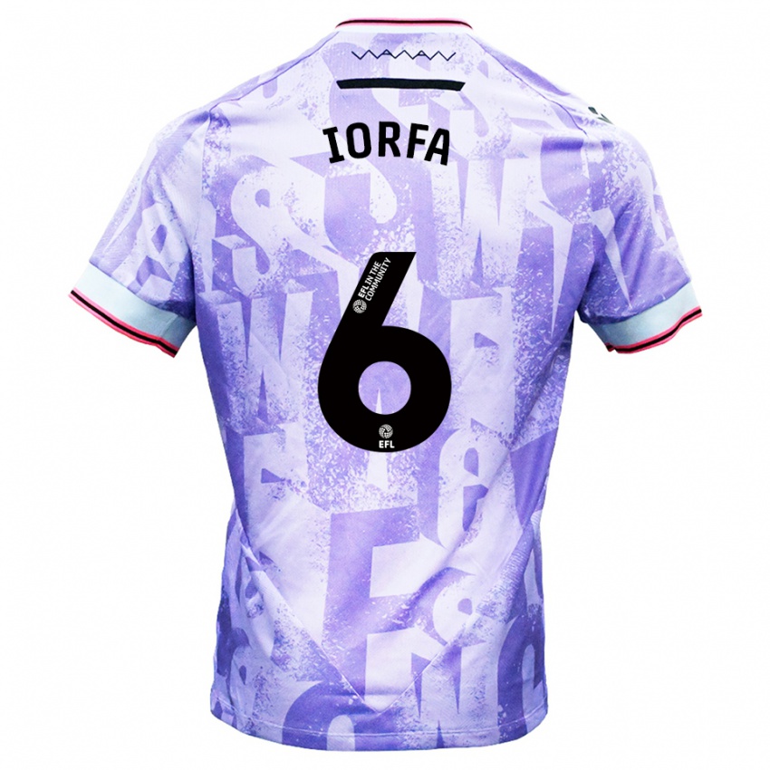 גברים דומיניק יורפה #6 לילך לבן הרחק ג'רזי 2025/26 חולצה קצרה