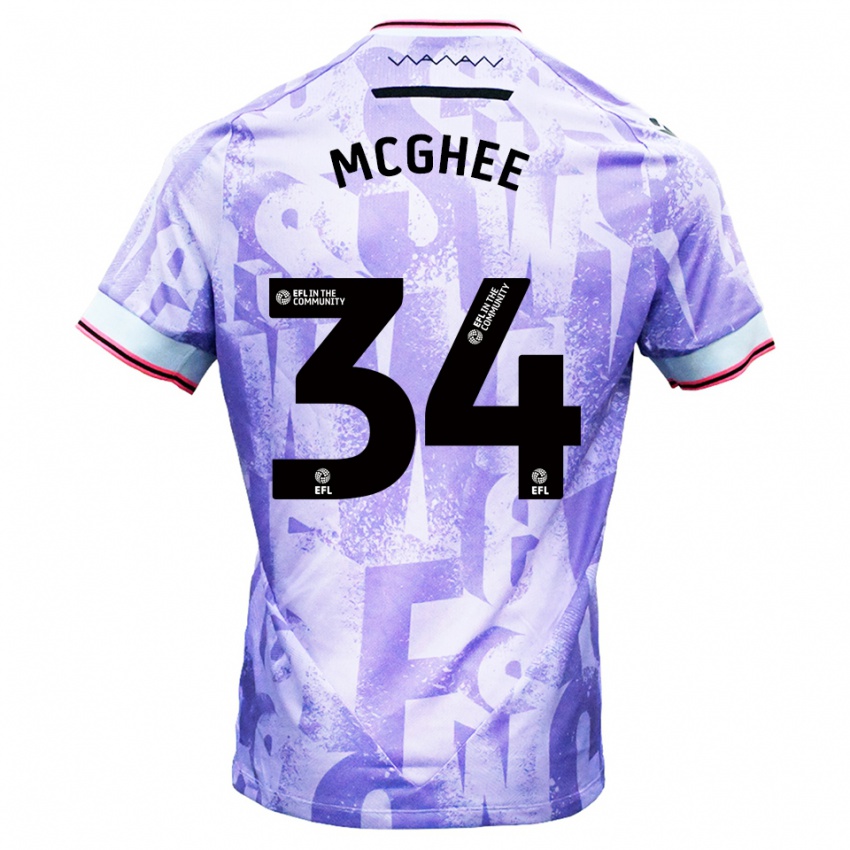 גברים קול מגי #34 לילך לבן הרחק ג'רזי 2025/26 חולצה קצרה