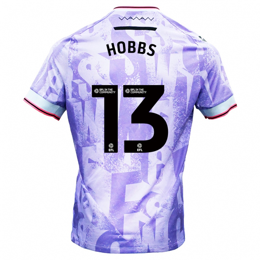 גברים Charlie Hobbs #13 לילך לבן הרחק ג'רזי 2025/26 חולצה קצרה