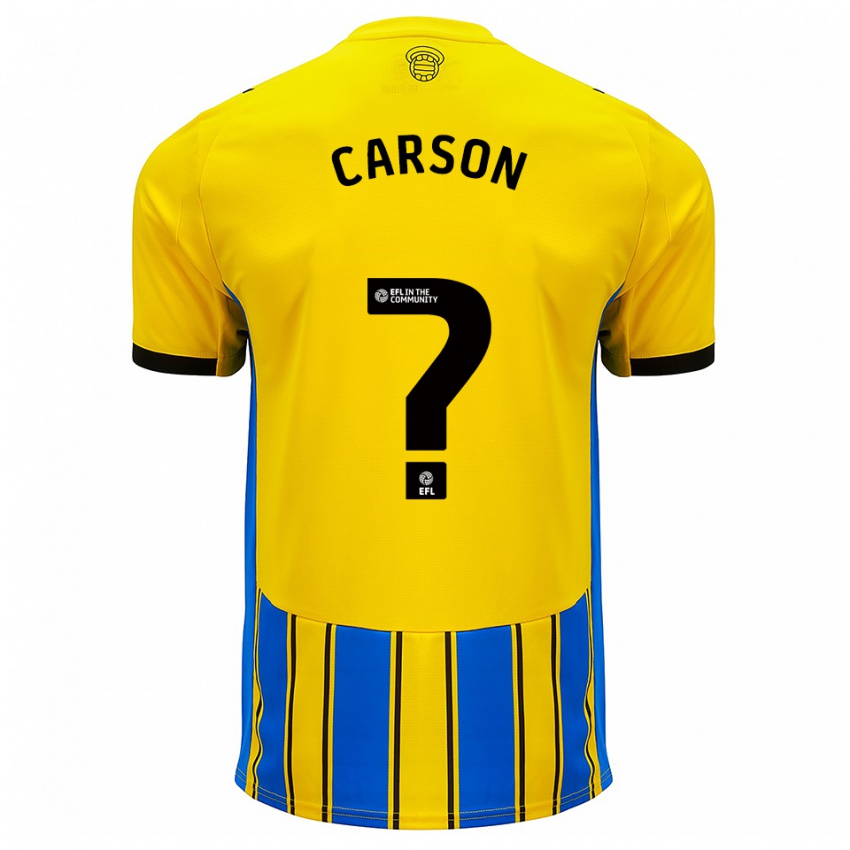 גברים Matty Carson #0 כחול צהוב הרחק ג'רזי 2025/26 חולצה קצרה