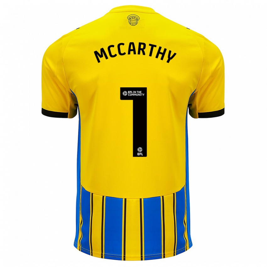 גברים Alex Mccarthy #1 כחול צהוב הרחק ג'רזי 2025/26 חולצה קצרה