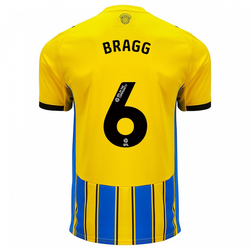 גברים Cameron Bragg #6 כחול צהוב הרחק ג'רזי 2025/26 חולצה קצרה