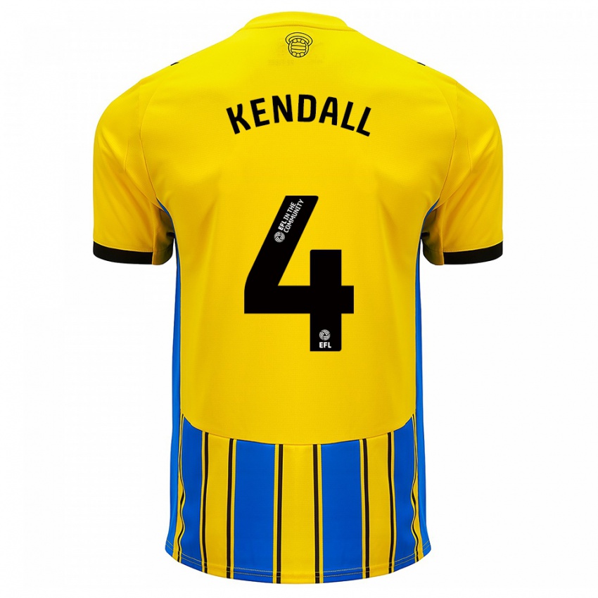 גברים Lucia Kendall #4 כחול צהוב הרחק ג'רזי 2025/26 חולצה קצרה