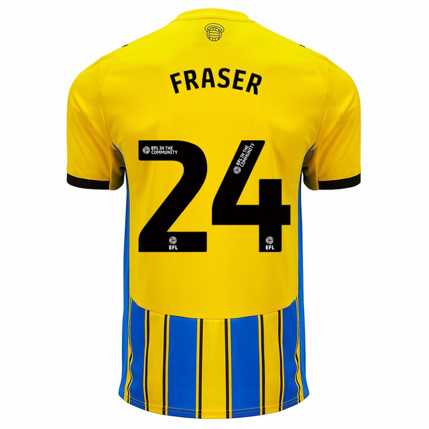 גברים ראיין פרייזר #24 כחול צהוב הרחק ג'רזי 2025/26 חולצה קצרה