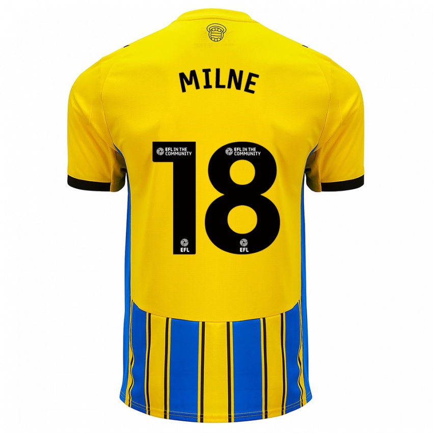 גברים איזבל מילן #18 כחול צהוב הרחק ג'רזי 2025/26 חולצה קצרה