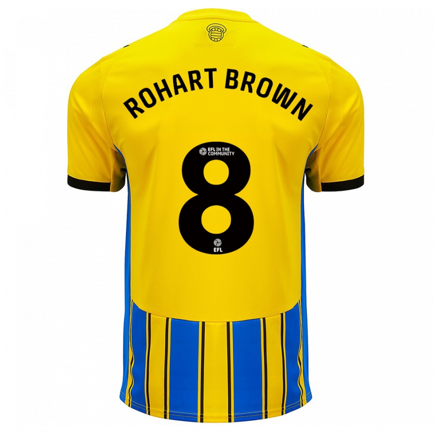 גברים תיירי רוהארט-בראון #8 כחול צהוב הרחק ג'רזי 2025/26 חולצה קצרה