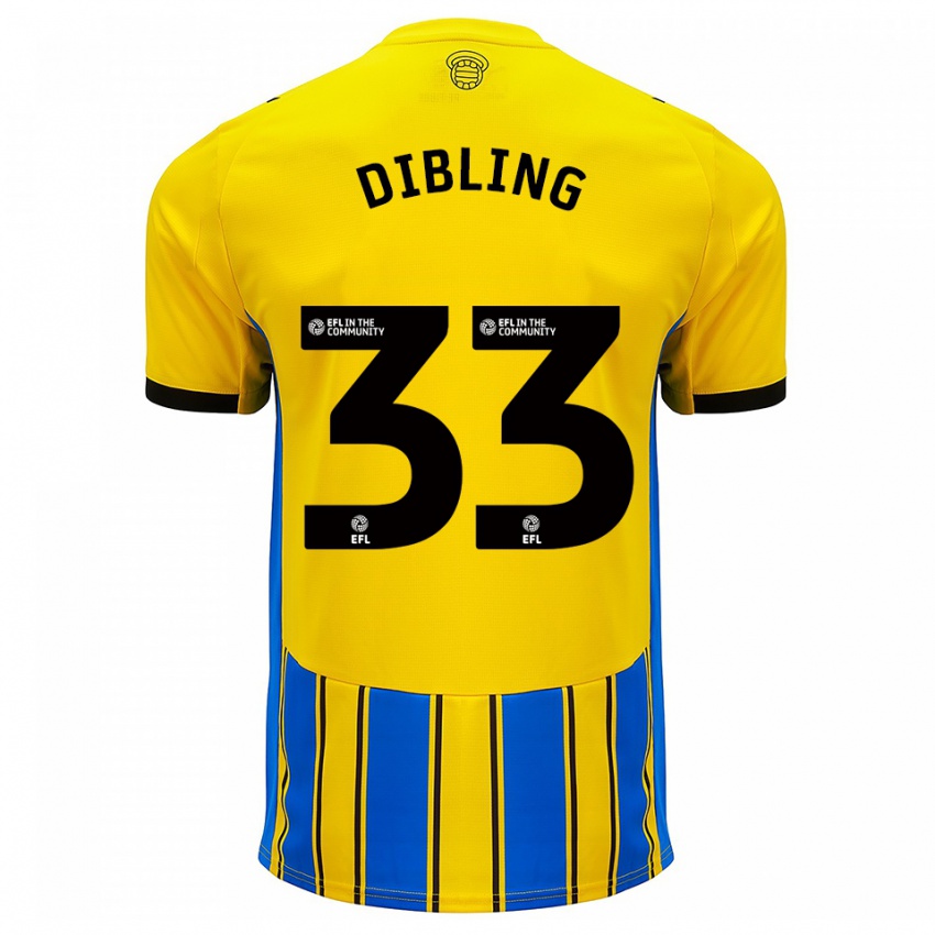 גברים טיילר דיבלינג #33 כחול צהוב הרחק ג'רזי 2025/26 חולצה קצרה