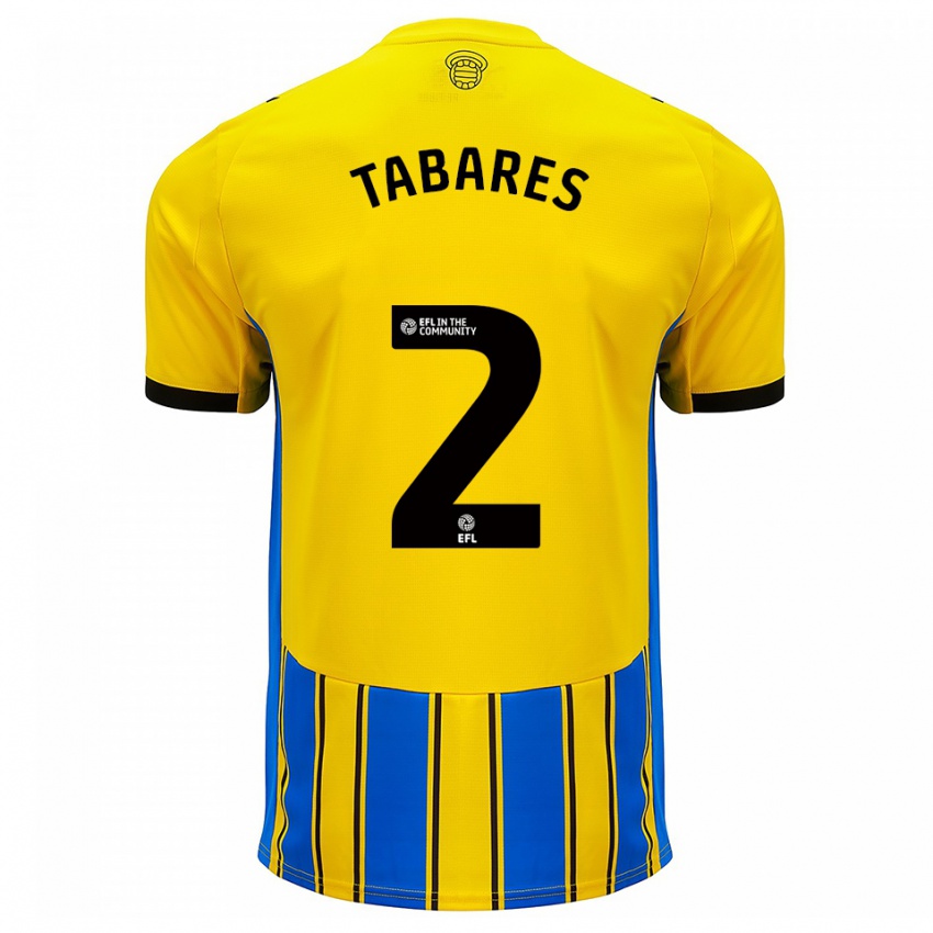 גברים Samuel Tabares #2 כחול צהוב הרחק ג'רזי 2025/26 חולצה קצרה