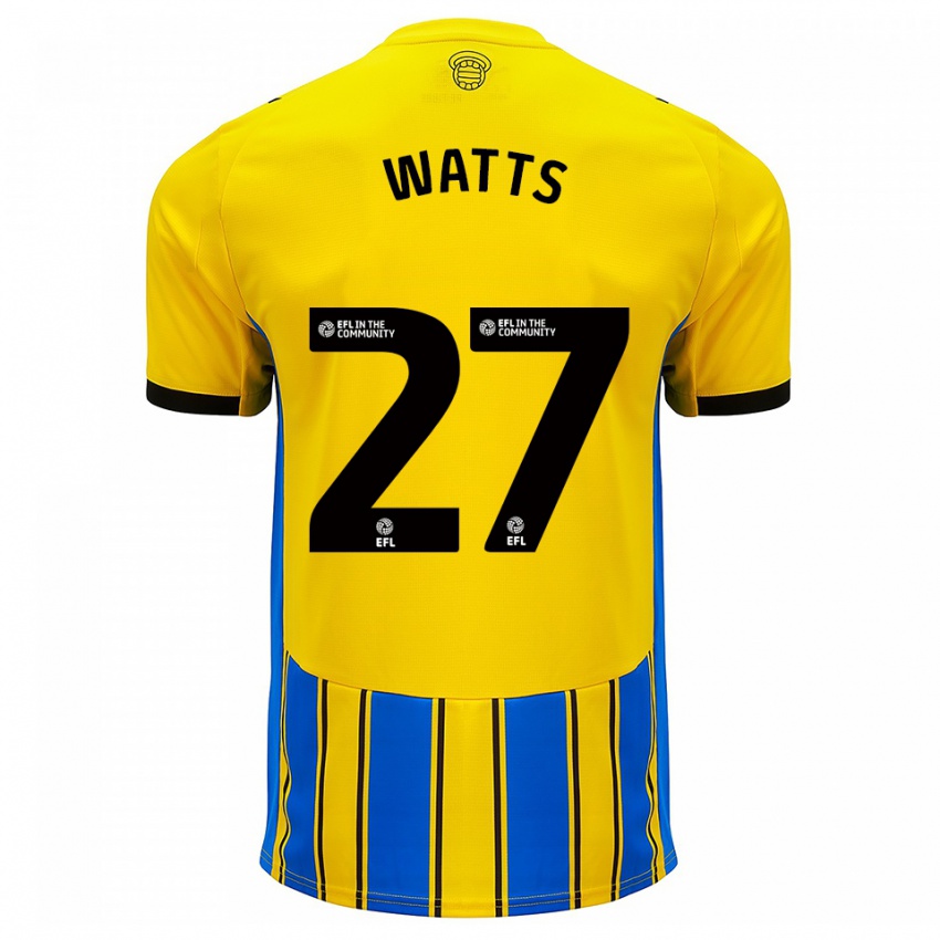 גברים Isabel Watts #27 כחול צהוב הרחק ג'רזי 2025/26 חולצה קצרה