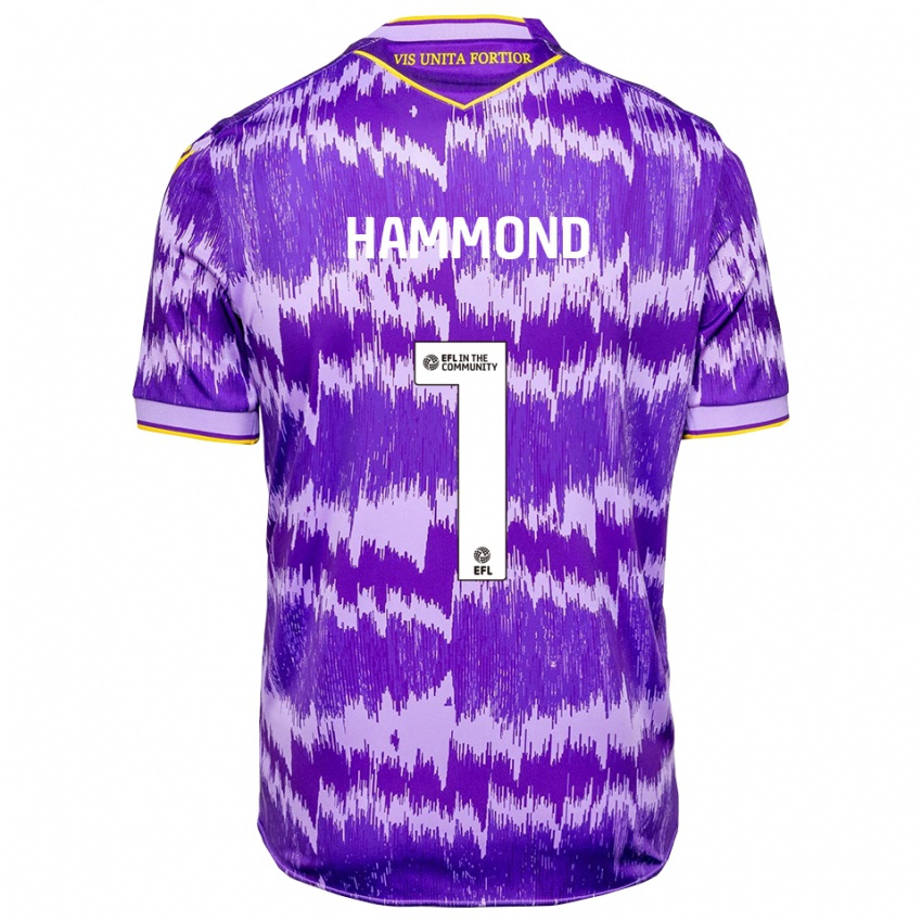 גברים Alek Hammond #1 סגול צהוב הרחק ג'רזי 2025/26 חולצה קצרה