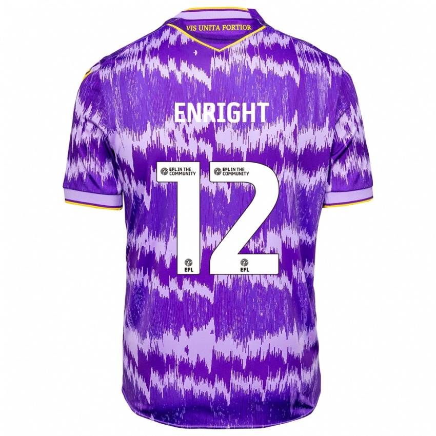 גברים לוק אנרייט #12 סגול צהוב הרחק ג'רזי 2025/26 חולצה קצרה