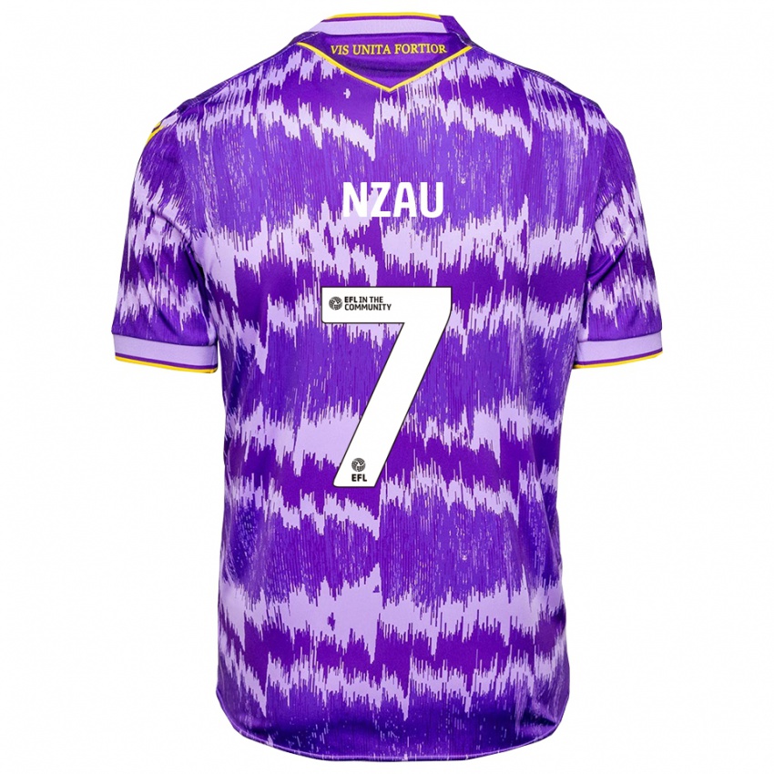 גברים פדרו נזאו #7 סגול צהוב הרחק ג'רזי 2025/26 חולצה קצרה