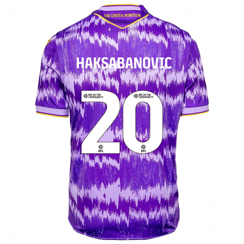 גברים סיאד הקשאבנוביץ' #20 סגול צהוב הרחק ג'רזי 2025/26 חולצה קצרה