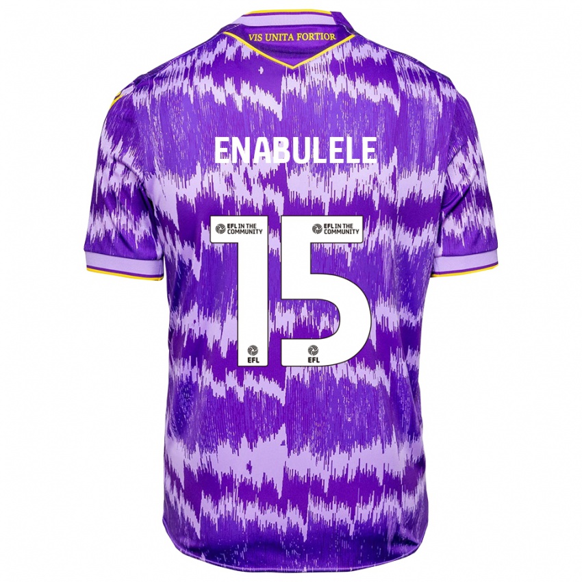 גברים Oghosaiwi Enabulele #15 סגול צהוב הרחק ג'רזי 2025/26 חולצה קצרה