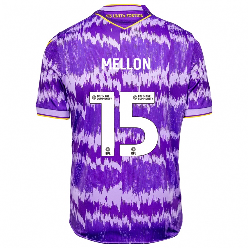 גברים לוק מלון #15 סגול צהוב הרחק ג'רזי 2025/26 חולצה קצרה