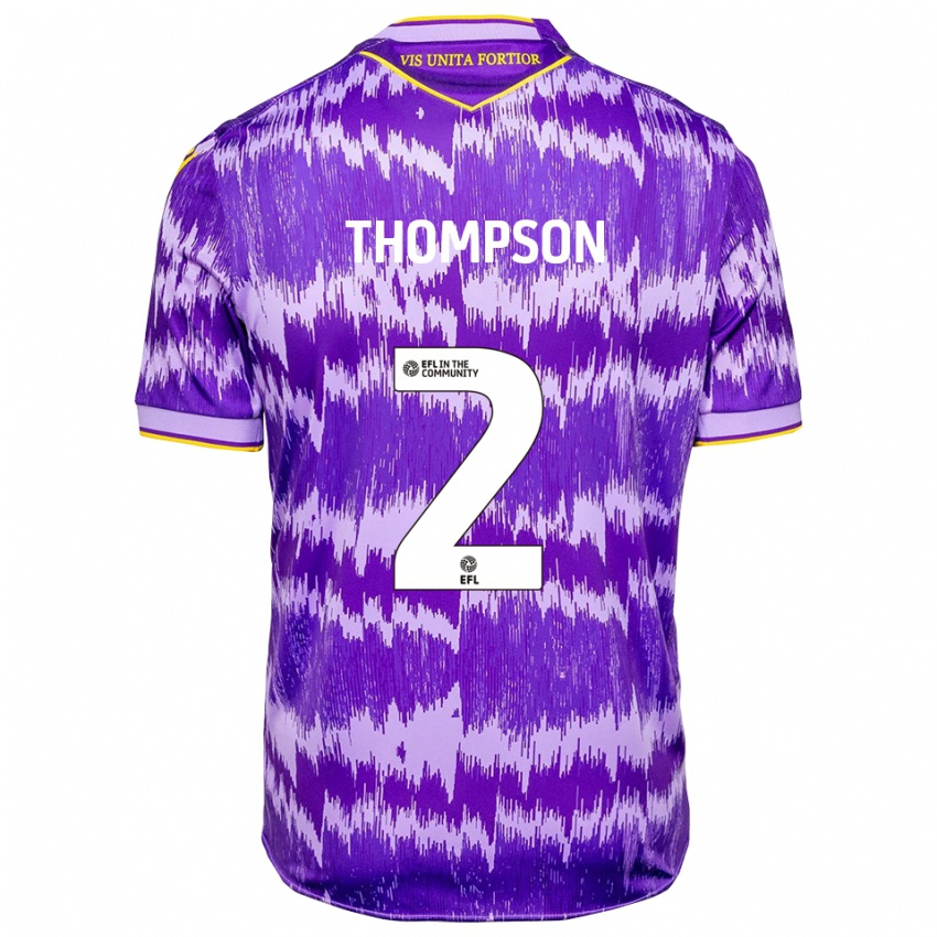 גברים סופי תומפסון #2 סגול צהוב הרחק ג'רזי 2025/26 חולצה קצרה