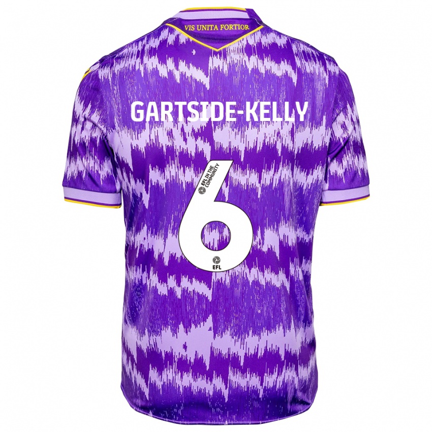 גברים גבריאל גארטסייד-קלי #6 סגול צהוב הרחק ג'רזי 2025/26 חולצה קצרה